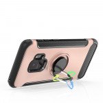 Wholesale Galaxy S9+ (Plus) 360 Rotating Ring Stand Hybrid Case with Metal Plate (Rose Gold)